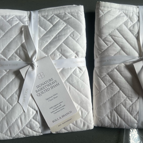Boll & Branch Signature Basketweave Quilted Sham (2) Euro